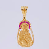 Pendant Virgin of Carmen Matte 7.9 g / 1 1/2 in Yellow Gold 18K
