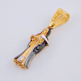 Pendant Santa Muerte 2.45 g / 1 1/4 in Three Golds 18K