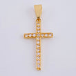 Dije Cruz Tupida 1.75 g / 1 1/4 in Oro Amarillo 18K