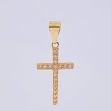 Dije Cruz Tupida 1.75 g / 1 1/4 in Oro Amarillo 18K