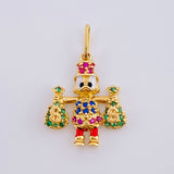 Pendant Duck Money Bag 1.7 g / 3/4 in 18K Yellow Gold