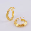 Hoop Earrings Clau Striped 1.6 g / 3/4 in Yellow Gold 18K
