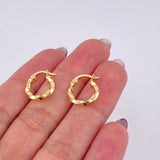 Candongas Kari 0.9 g / 1/2 in Oro Amarillo 18K