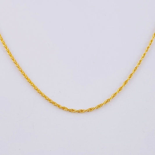 Rope Chain 0.9 g / 17 1/2 in / 1.2 mm 18K Yellow Gold