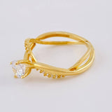 Intertwined Infinity Ring 2.4 g / T6 1/4 18K Yellow Gold