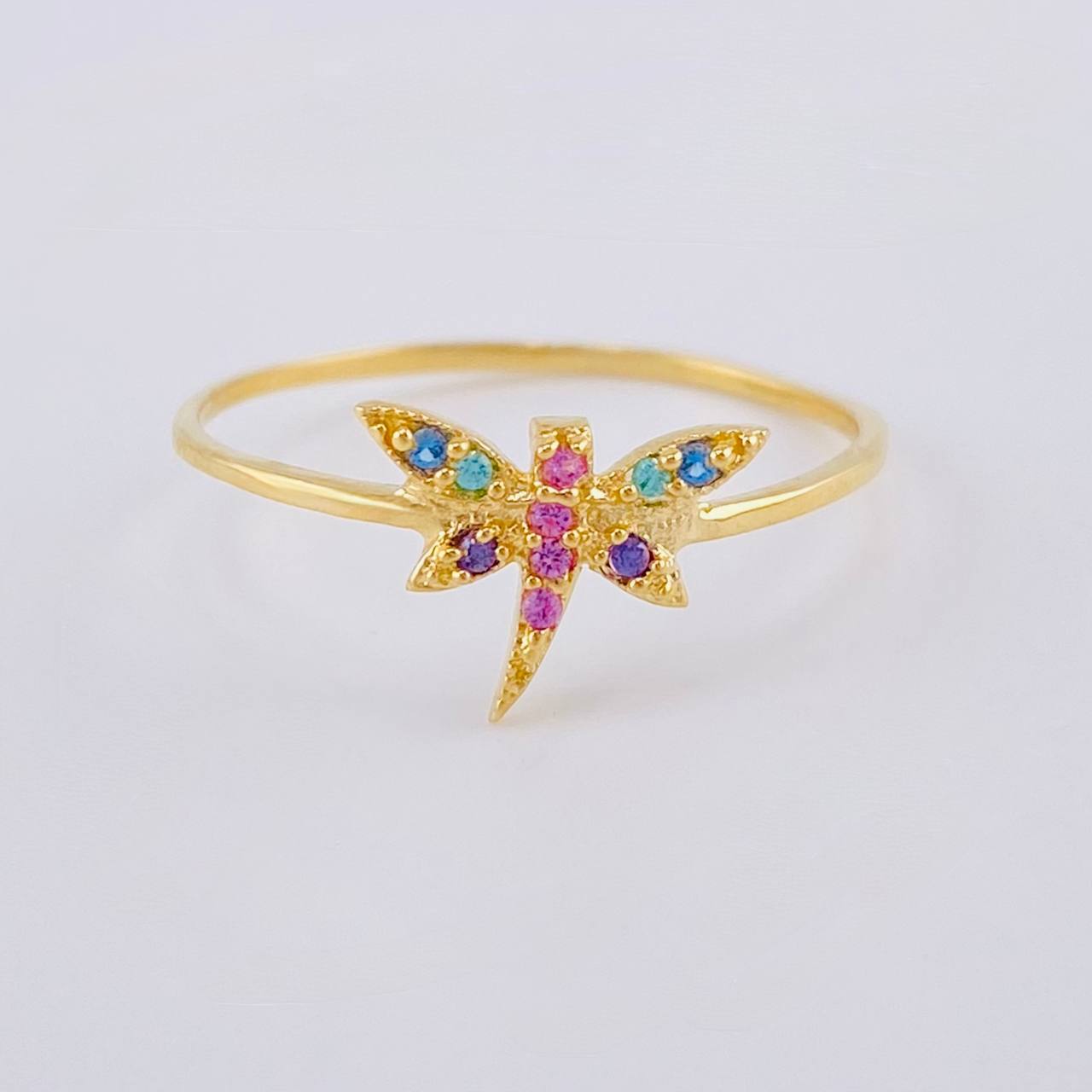 Anillo Libelula 1 g / T8 1/2 Oro Amarillo 18K
