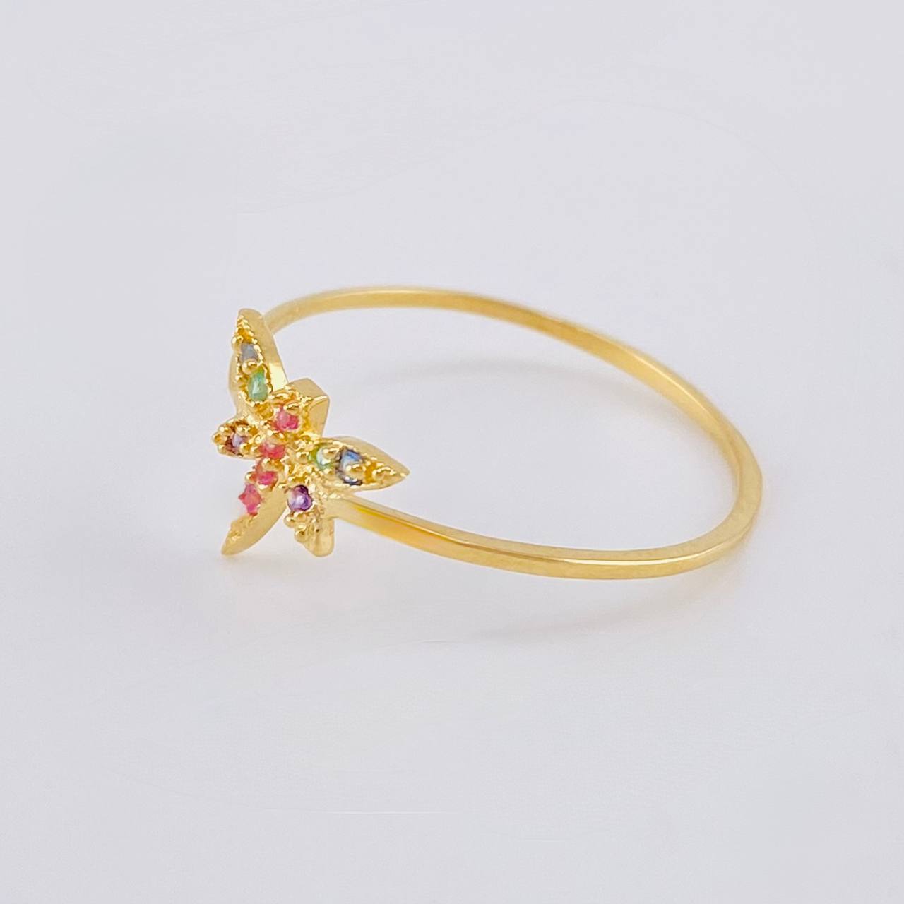 Anillo Libelula 1 g / T8 1/2 Oro Amarillo 18K