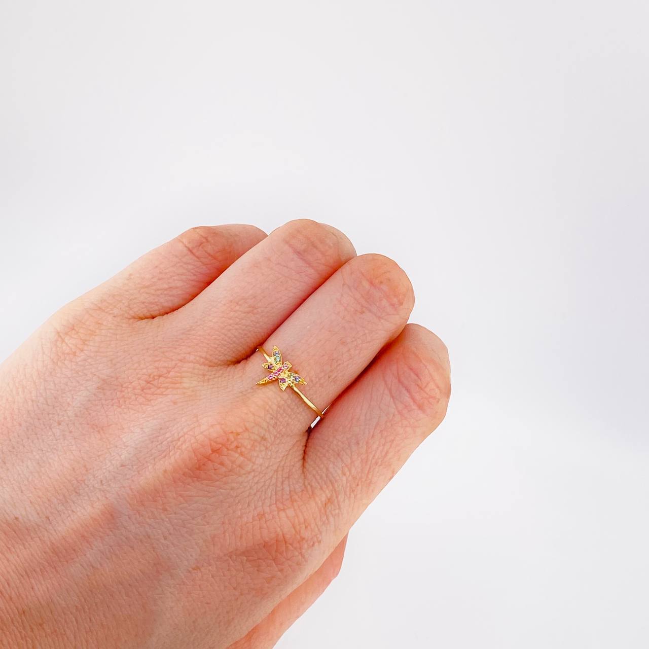 Anillo Libelula 1 g / T8 1/2 Oro Amarillo 18K