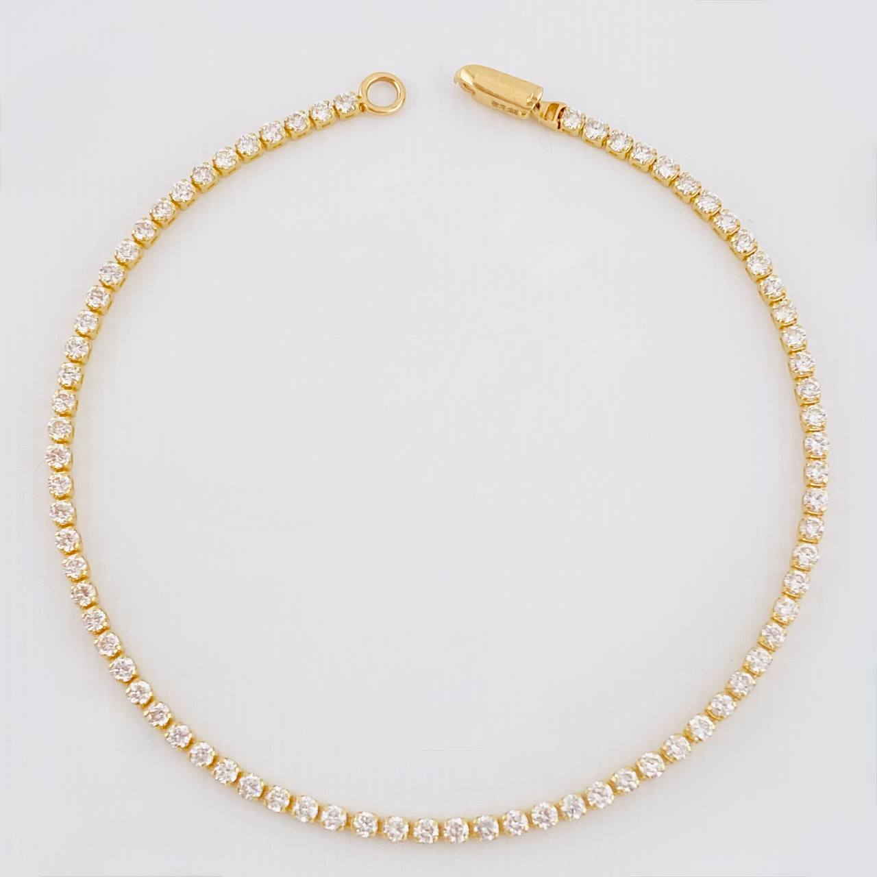 Tennis Bracelet Diamonds 1.96 Cts 2.4 g / 7 in / 1.9 mm 18K Yellow Gold