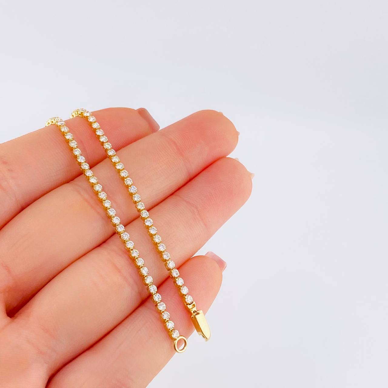Tennis Bracelet Diamonds 1.96 Cts 2.4 g / 7 in / 1.9 mm 18K Yellow Gold