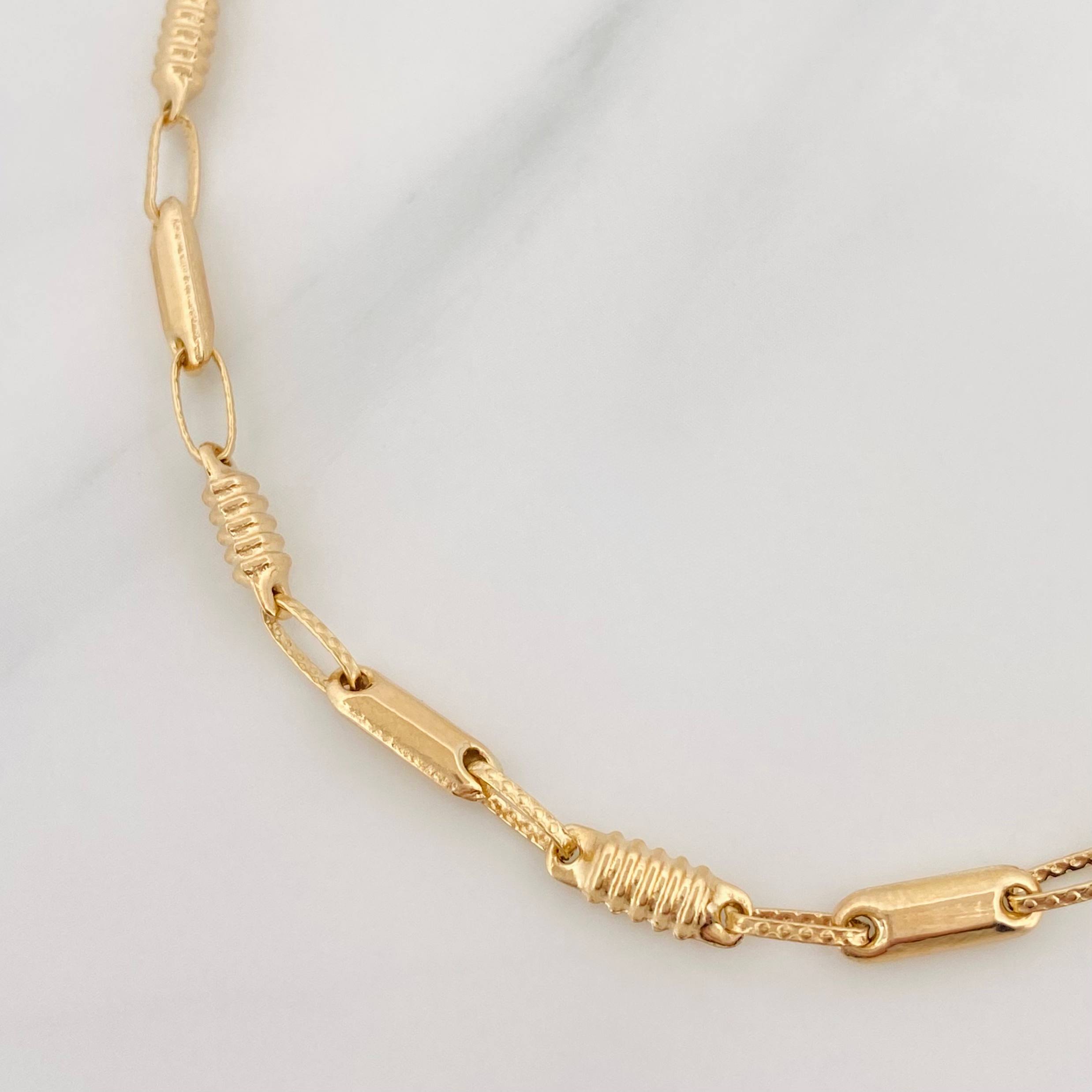 Rustic Bracelet Barrel 3.6 g / 8 1/4 in / 3.4 mm 18K Yellow Gold