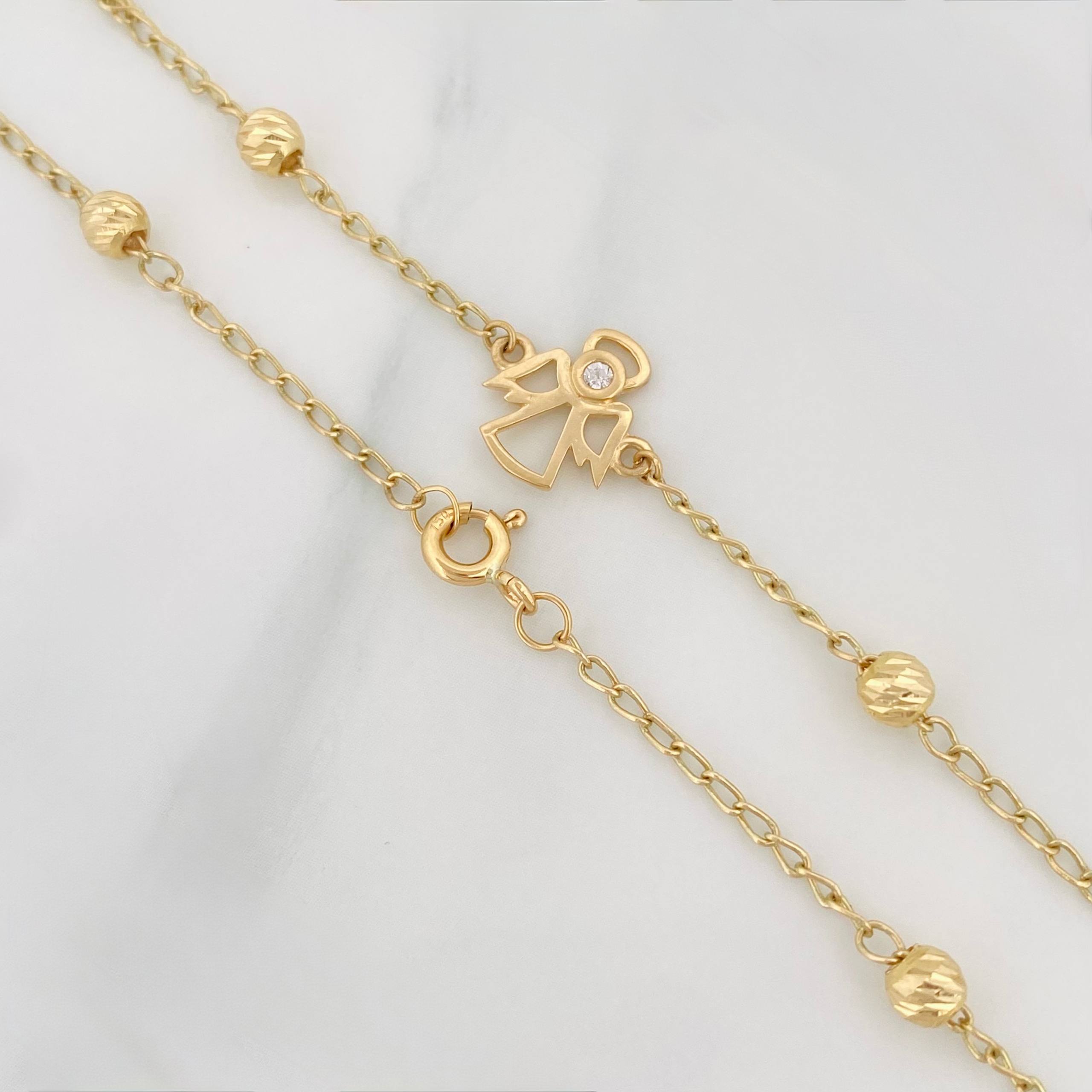 Bracelet Espiga Ángel 2.55 g / 9 3/4 in / 4 mm Yellow Gold 18K