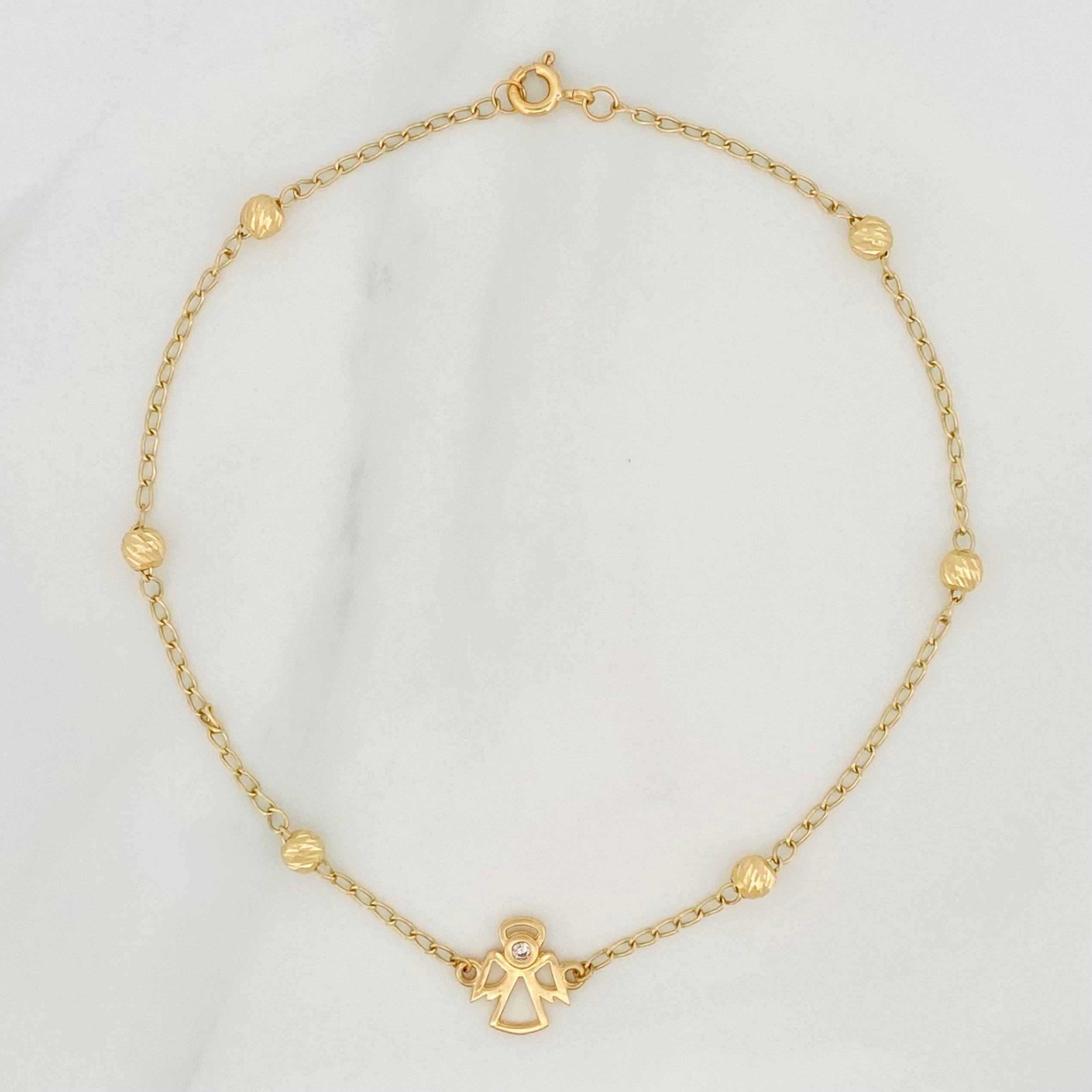 Bracelet Espiga Ángel 2.55 g / 9 3/4 in / 4 mm Yellow Gold 18K