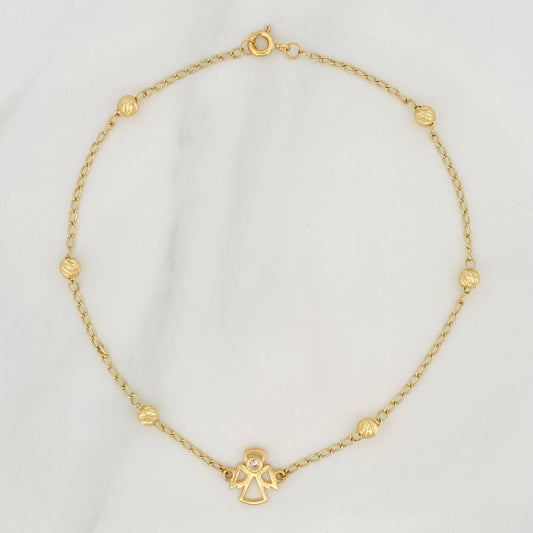 Bracelet Espiga Ángel 2.55 g / 9 3/4 in / 4 mm Yellow Gold 18K