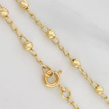 Bracelet Denario Miraculous Virgin Cross 2.35 g / 7 1/2 in / 3 mm Yellow Gold 18K