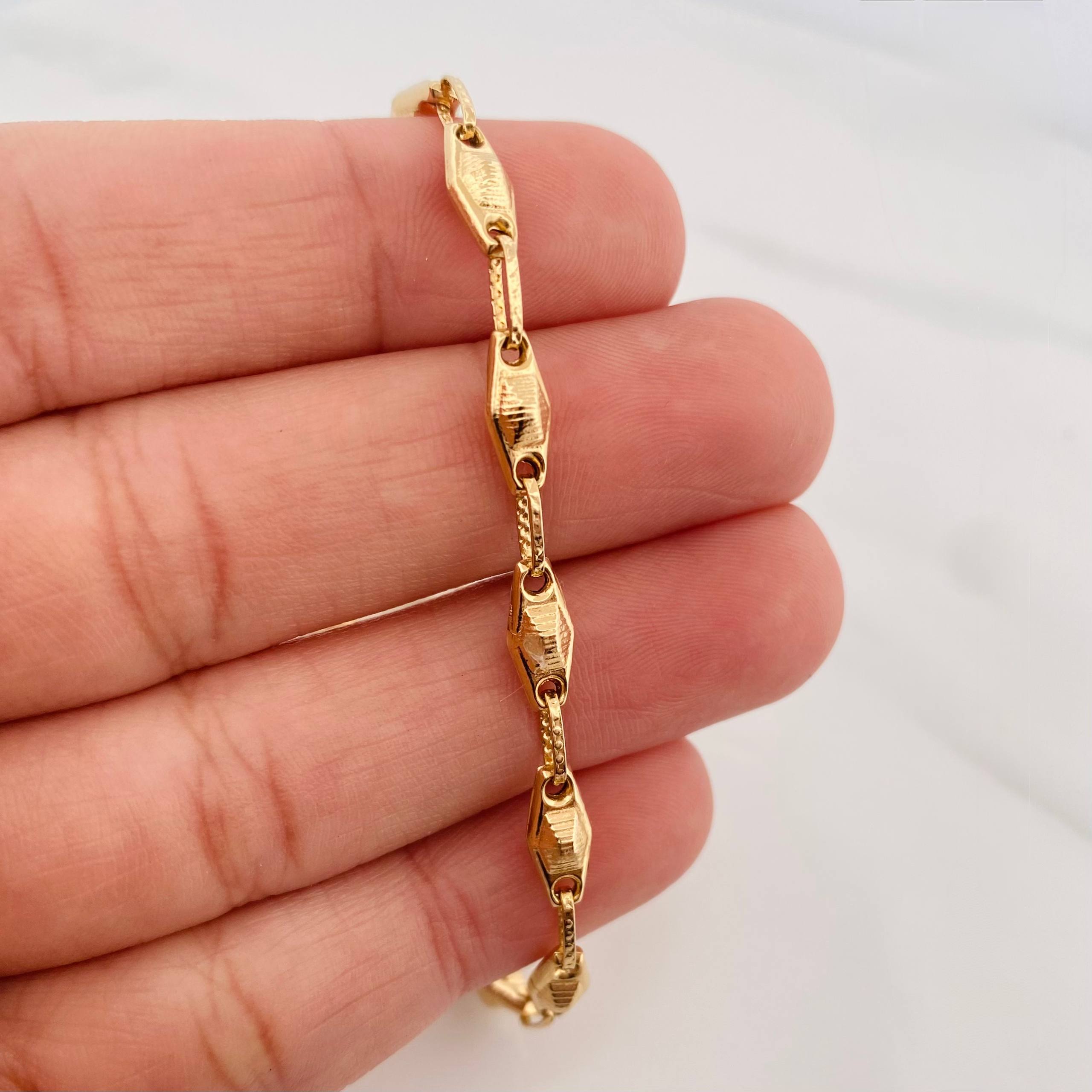 Rustic Bracelet 3.95 g / 8 1/4 in / 4.5 mm 18K Yellow Gold