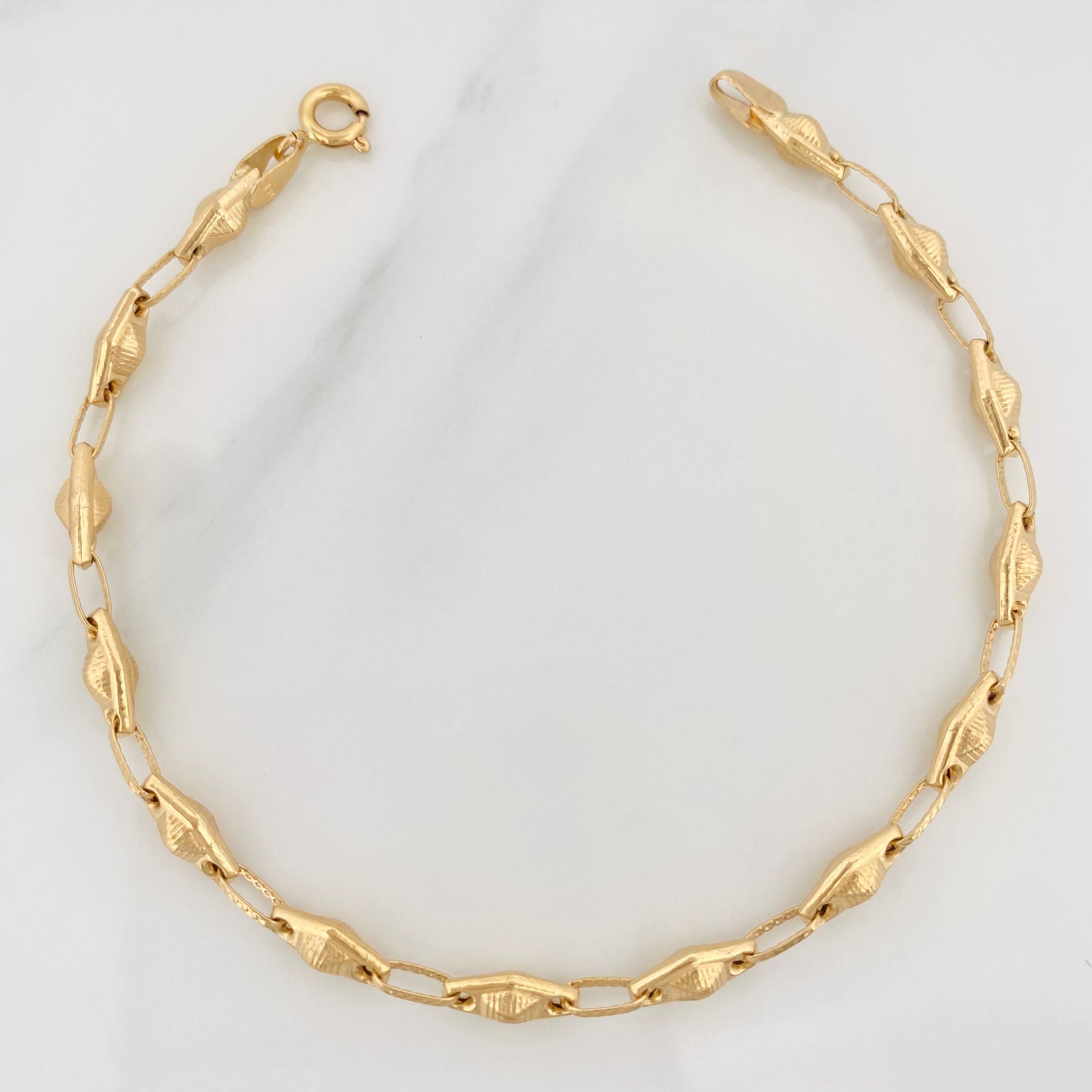 Rustic Bracelet 3.95 g / 8 1/4 in / 4.5 mm 18K Yellow Gold