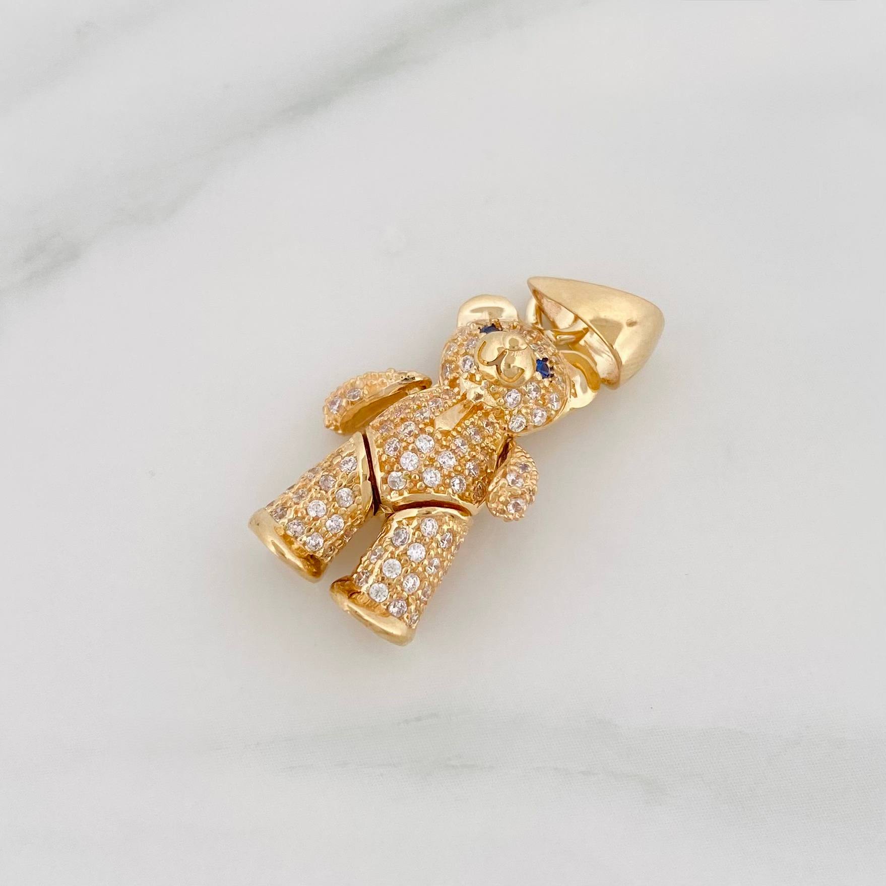 Articulated Bear Pendant 4.35 g / 1 1/4 in 18K Yellow Gold