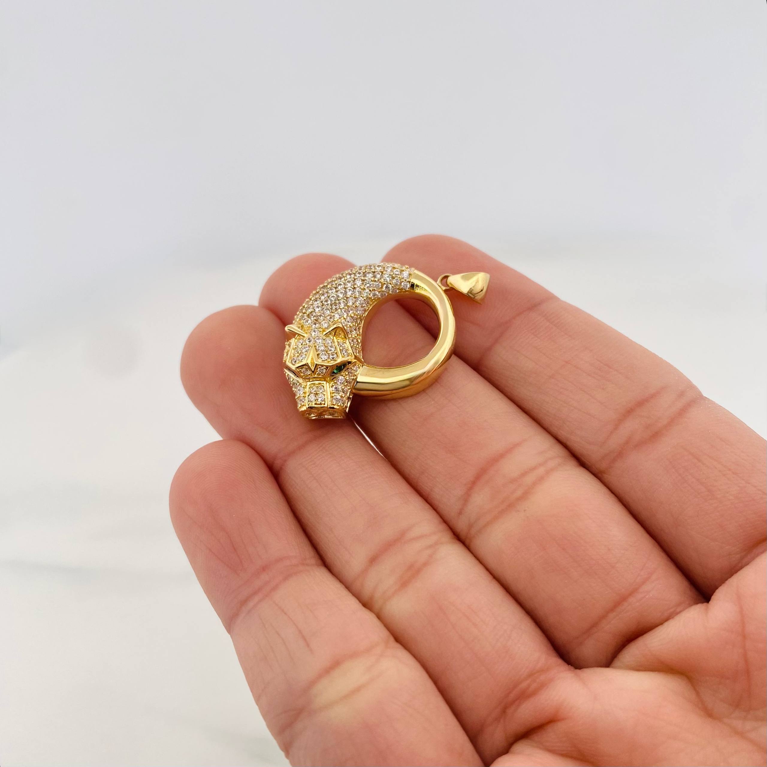 Dije Pantera 4.75 g / 1 1/4 in Oro Amarillo 18K
