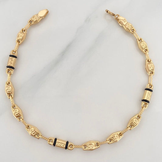 Rustic Tribal Bracelet 5 g / 8 in / 4.1 mm 18K Yellow Gold
