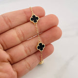 Modular Bracelet Classic Link Clover 4.15 g / 6 1/2 in - 5 1/2 in / 1.4 mm Yellow Gold 18K