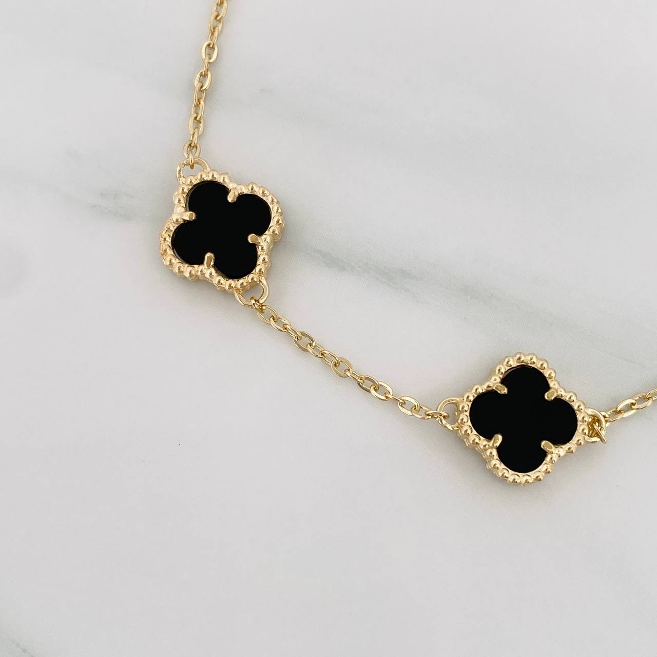 Modular Bracelet Classic Link Clover 4.15 g / 6 1/2 in - 5 1/2 in / 1.4 mm Yellow Gold 18K