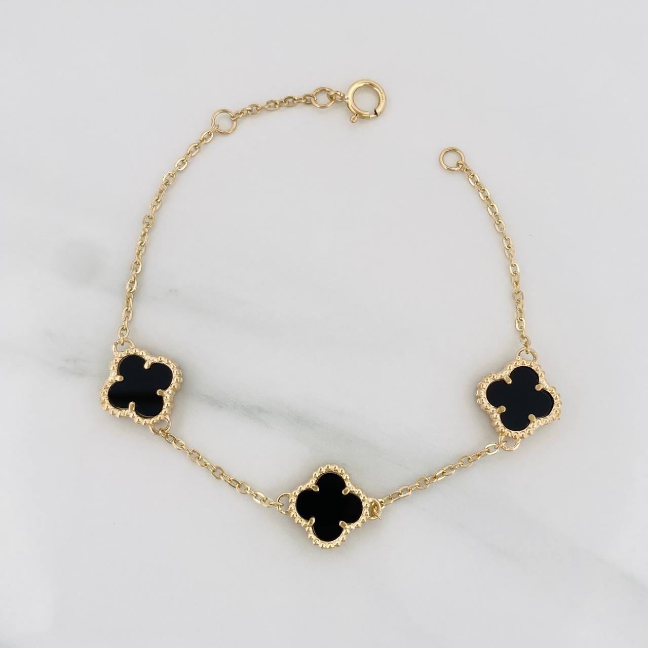 Modular Bracelet Classic Link Clover 4.15 g / 6 1/2 in - 5 1/2 in / 1.4 mm Yellow Gold 18K