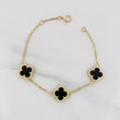 Modular Bracelet Classic Link Clover 4.15 g / 6 1/2 in - 5 1/2 in / 1.4 mm Yellow Gold 18K