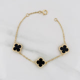 Modular Bracelet Classic Link Clover 4.15 g / 6 1/2 in - 5 1/2 in / 1.4 mm Yellow Gold 18K