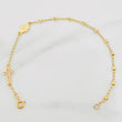 Bracelet Denario Miraculous Virgin Cross 2.35 g / 7 1/2 in / 3 mm Yellow Gold 18K