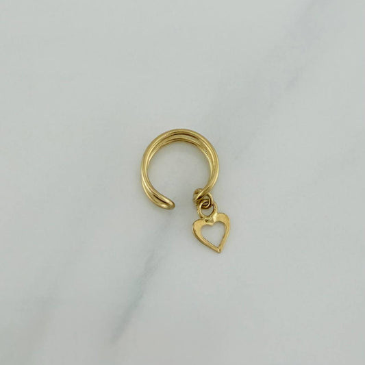 Heart Simulator Piercing 0.85 g / 3/4 in 18K Yellow Gold