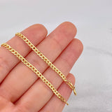 Cadena Cubana 4.6g / 20 in / 2.8mm Oro Amarillo 18K