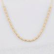 Cadena Aro Seguido Bolas Diamantadas 2.1g / 16 in / 0.6mm Tres Oros 18K