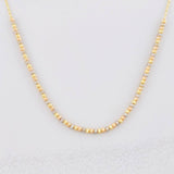 Cadena Aro Seguido Bolas Diamantadas 2.1g / 16 in / 0.6mm Tres Oros 18K