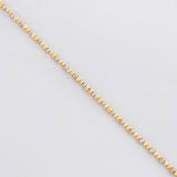 Cadena Aro Seguido Bolas Diamantadas 2.1g / 16 in / 0.6mm Tres Oros 18K