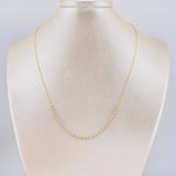 Cadena Aro Seguido Bolas Diamantadas 2.1g / 16 in / 0.6mm Tres Oros 18K