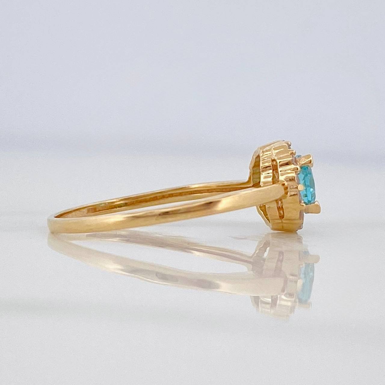 Anillo Halo 1.85 g / T7 Oro Amarillo 18K