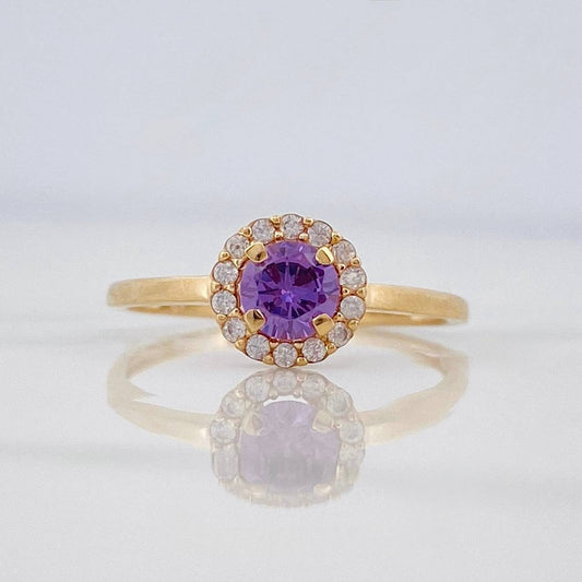Anillo Halo 1.95 g / T7 Oro Amarillo 18K