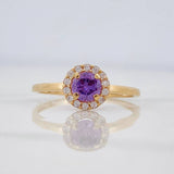 Anillo Halo 1.95 g / T7 Oro Amarillo 18K