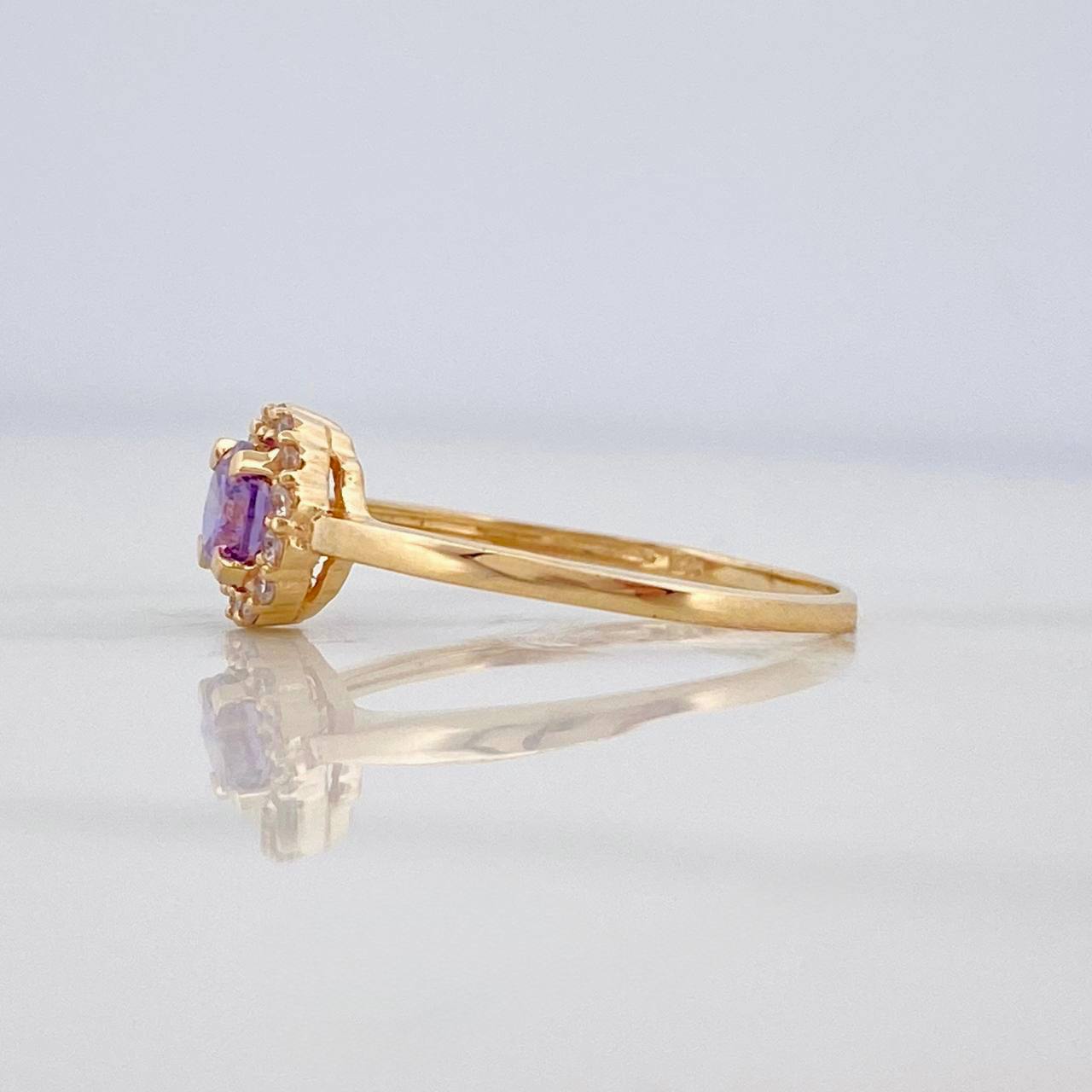 Anillo Halo 1.95 g / T7 Oro Amarillo 18K