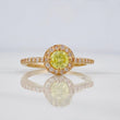 Anillo Halo 2 g / T7 1/4 Oro Amarillo 18K