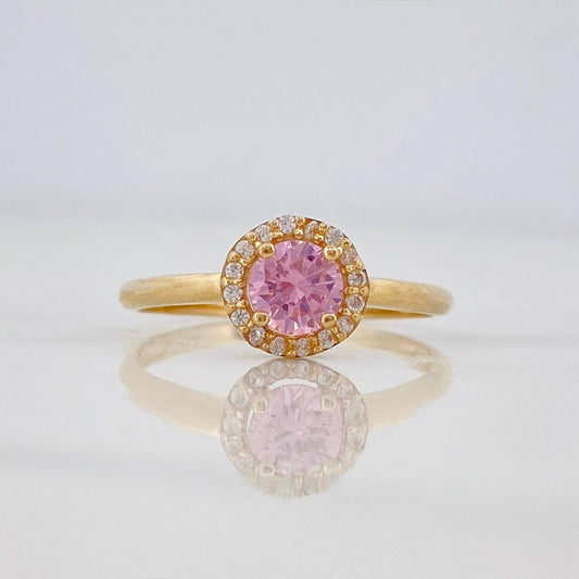 Anillo Halo 2 g / T6 3/4 Oro Amarillo 18K