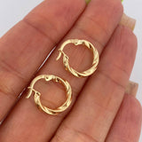 Hoop Earrings Nile 1gr / 0.6in / 18K Gold $