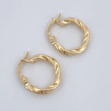 Hoop Earrings Nile 1gr / 0.6in / 18K Gold $