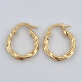 Hoop Earrings Nile 1gr / 0.6in / 18K Gold $