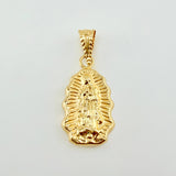 Dije Virgen Guadalupe Silueta Rallado 1.1gr / 3/4 in / Oro Amarillo 18K ©
