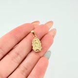 Dije Virgen Guadalupe Silueta Rallado 0.55gr / 1/2 in / Oro Amarillo 18K *