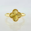 Anillo Trebol Diamantado 1.15gr / T6 / Oro Amarillo 18K ©
