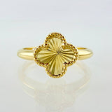 Anillo Trebol Diamantada 1.25gr / T5 1/2 / Oro Amarillo 18K