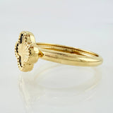 Anillo Trebol Diamantado 1.05gr / T 6 / Oro Amarillo 18K *